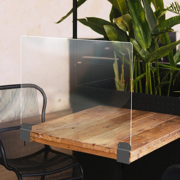 Protection plexiglas table restaurant